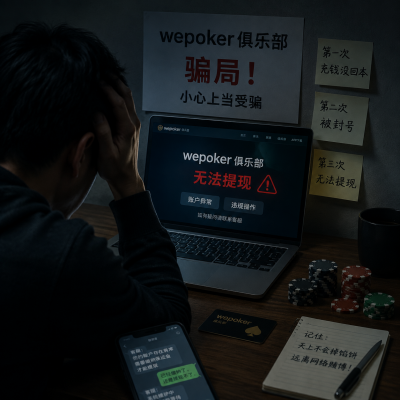 wepoker俱乐部骗局:老玩家亲述三次踩坑经历,看完别再交学费