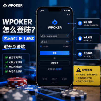 wepoker怎么登陆?老玩家手把手教你避开那些坑