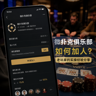 微扑克俱乐部如何加人?老玩家的实操经验分享